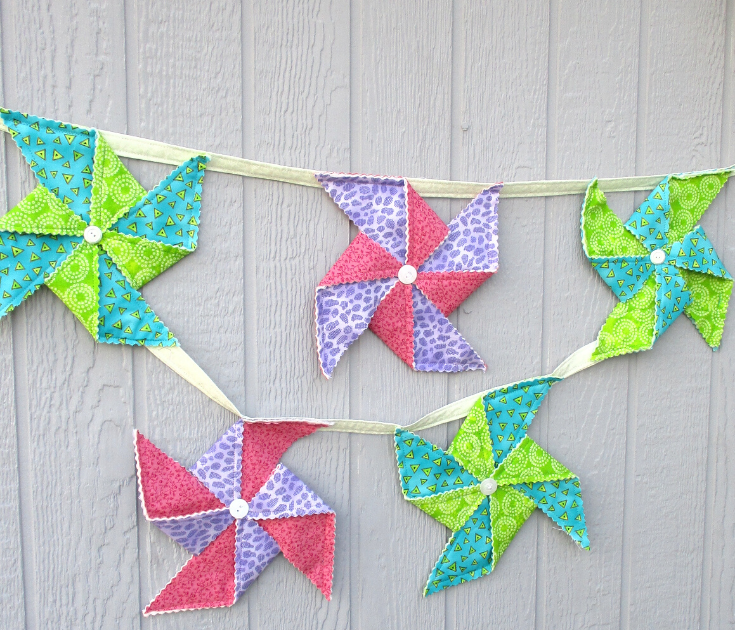 Debs Days Make Your Own Pinwheel Bunting Cute Diy Fabric Garland